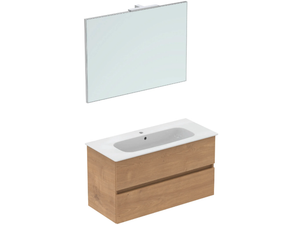 SMART COMPOSITIONS - Vanity unit with mirror and integrated washbasin _ Ideal Standard